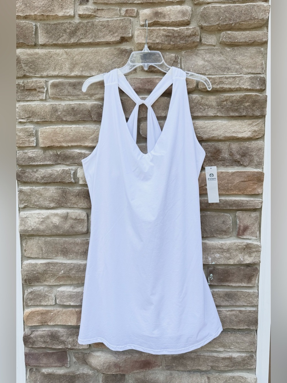 🤍 NWT Mono B White Athletic/Tennis/Golf/Pickleball/Workout Tank Dress | 2XL